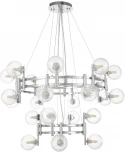 Подвесная люстра Crystal Lux LUXURY SP16+8 CHROME (220V, на тросе, шарики)
