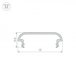 Профиль-верх TOP-WIDE-H11-C-2000 (Алюминий) 016982 Arlight