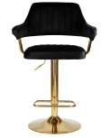 Стул барный DOBRIN CHARLY GOLD (черный велюр (MJ9-101))