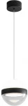 Подвесной светильник Odeon Light Roni 5075/9L черный/прозрачн./молочный/металл/акрил LED 9W 4000K 480лм (220V, на проводе, шар)