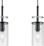 Подвесной светильник Escada Avolto 10191/3S 3х40Вт Е14, металл/стекло, черный (220V, на проводе)