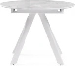 Стеклянный стол Woodville Галвестон 100х76 белый мрамор / белый 532393