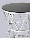 Журнальный стол Stool Group 50*50 ВИВА серебро стекло черное УТ000004639