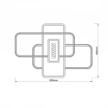 Потолочная люстра с пультом светодиодная Escada Deneb 10232/4LED (регулировка яркости, 220V)