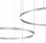 Подвесной светильник Galass V000014L (14001/3P Silver) (LED, 220V, пульт управления, на тросе, кольцо)