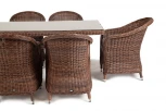 Обеденная группа плетеная, цвет коричневый 4SIS Эспрессо EC6T-7-SET brown