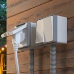 Розетка влагозащ. с зазем. с защит. крышкой и шторками Gallant (белый) Werkel W5071201 (a051568)