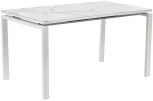 Стол Areal раскладной 140-180х80х75 белый мрамор с белыми ножками Bradex Home RF 0413