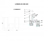 Спот Lumien Hall Sauris LH8020/2C-BK-GD