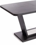 Стол обеденный VOX ЛДСП, 132-172x85x75,5 см, Мрамор черный/Белый Tetchair 19268