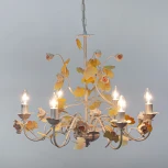 Подвесная люстра Abrasax SD0979/6 (220V, на цепи, свеча, цветы, листья, розы)