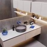 Розетка с заземлением, шторками и крышкой (черный матовый) Voltum S70 VLS040308