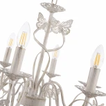 Подвесная люстра Arte Milano AM346179 346179/6 WT+SL (220V, подвески, на цепи, подсвечник, свеча)