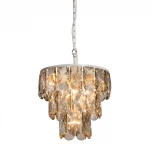 Подвесная люстра Vitaluce V5279-0/6+1 (220V, хрусталь, на цепи, круглые)
