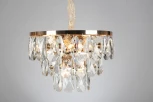 Подвесная люстра ярусная Omnilux 729 OML-72913-09 (220V, хрусталь, на цепи, круглые)