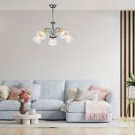 Подвесная люстра Escada Freesia 658/5PL Chrome (220V, подвески, на цепи)