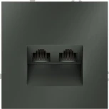 Розетка двойная Ethernet RJ-45 (титан) Voltum S70 VLS060206