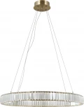 Подвесная люстра хрустальная светодиодная с пультом Moderli Asti V10731-PL (220V, на тросе, кольцо)
