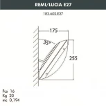 Настенный светильник уличный Fumagalli Lucia 1R3.602.000.LYE27 (220V, круглые, IP66)