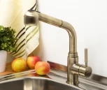 Смеситель Wasserkraft A8237 для кухонной мойки, светлая бронза