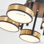 Потолочная люстра на штанге Arte Milano 271040/5R BK/GD (LED, 220V, круглые)