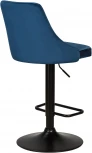 Стул барный DOBRIN JOSEPH BLACK (синий велюр (MJ9-117)) 5021_BlackBase-LM BLACK, цвет сиденья синий (MJ9-117), основания черный