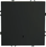 Выключатель одноклавишный с подсветкой (черный) Stekker Эмили 49837