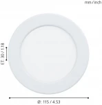 Встраиваемый точечный светильник Eglo Fueva 5 99191 (LED, 220V, круглые)