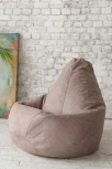Кресло мешок Dreambag Груша Бежевый Велюр (2XL, Классический) 5022631