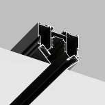 Шинопровод магнитный встраиваемый в натяжной ПВХ потолок 48V 3м Crystal Lux Space CLT 0.134 01 L3000 BL