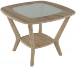 Стол журнальный Мельбурн со стеклом дуб сонома/дуб сонома от фабрики Mebelik