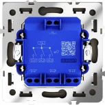 Выключатель трехклавишный (черный матовый) Voltum S70 VLS030108