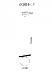 Подвесной светильник MyFar Francis MR2074-1P (220V, на проводе, шар)