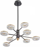 Потолочная люстра светодиодная на штанге Arte Milano Ferrara-72999 276699/8 BK/GD (220V)