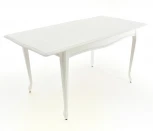 Стол Кабриоль, Эмаль белая/Патина серебро, Аврора