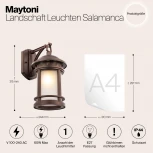 Настенный фонарь уличный Maytoni Salamanca O031WL-01BR (220V, IP44)