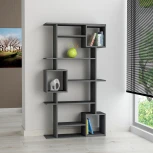 Стеллаж прямой SOTO BOOKCASE LEVE (ЛДСП/Темно-серый) арт.LEV00629