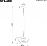 Подвесной светильник ST Luce Foray SL6019.303.01 Латунь/Дымчатый, Белый LED 1*10W (220V, на тросе)