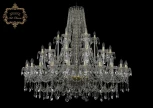 Подвесная большая люстра Art Classic 11.25 11.25.24+12+6.530.Gd.Sp (220V, хрусталь, на цепи, подсвечник, свеча)