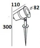 Грунтовый светильник светодиодный Oasis Light HUMBERG W77182B SS (220V, IP65)