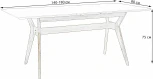 Стол R-Home Нарвик раскладной 140-180 БУК-Белый