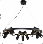 Подвесная люстра Favourite Light point 2997-9P (220V, на тросе, круглые)