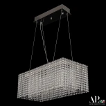 Подвесная люстра светодиодная APL LED Sicilia SH05.57.A.Ni.4000 (220V, хрусталь, на тросе)
