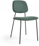 Обеденный стул La Forma (ex Julia Grup) Benilda (Зеленый/ Шпон,Металл,Дуб,Пена,Сталь,Фанера)
