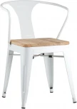 Стул Stool Group TOLIX ARM WOOD с подлокотниками белый УТ000001863