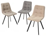 Стул CHILLI-Q SQUARE бежевый #5, велюр / черный каркас, 4 шт./1 к