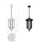 Уличный светильник подвесной Русские фонари Гранд 170-01/brc-11 (220V, ковка, на цепи, IP54)