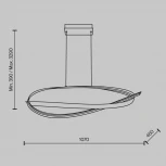 Подвесной светильник Maytoni Plons MOD283PL-L40BS3K (LED, 220V, на тросе)