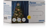 Светодиодная гирлянда Feron 32314 CL06 линейная желтый c питанием от сети, с контроллером