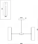 Потолочная люстра на штанге Freya Fiore FR5368CL-10BS (220V, круглые)